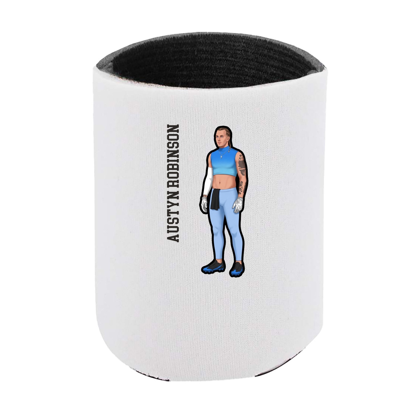 Can Holder — Name Vertical in White