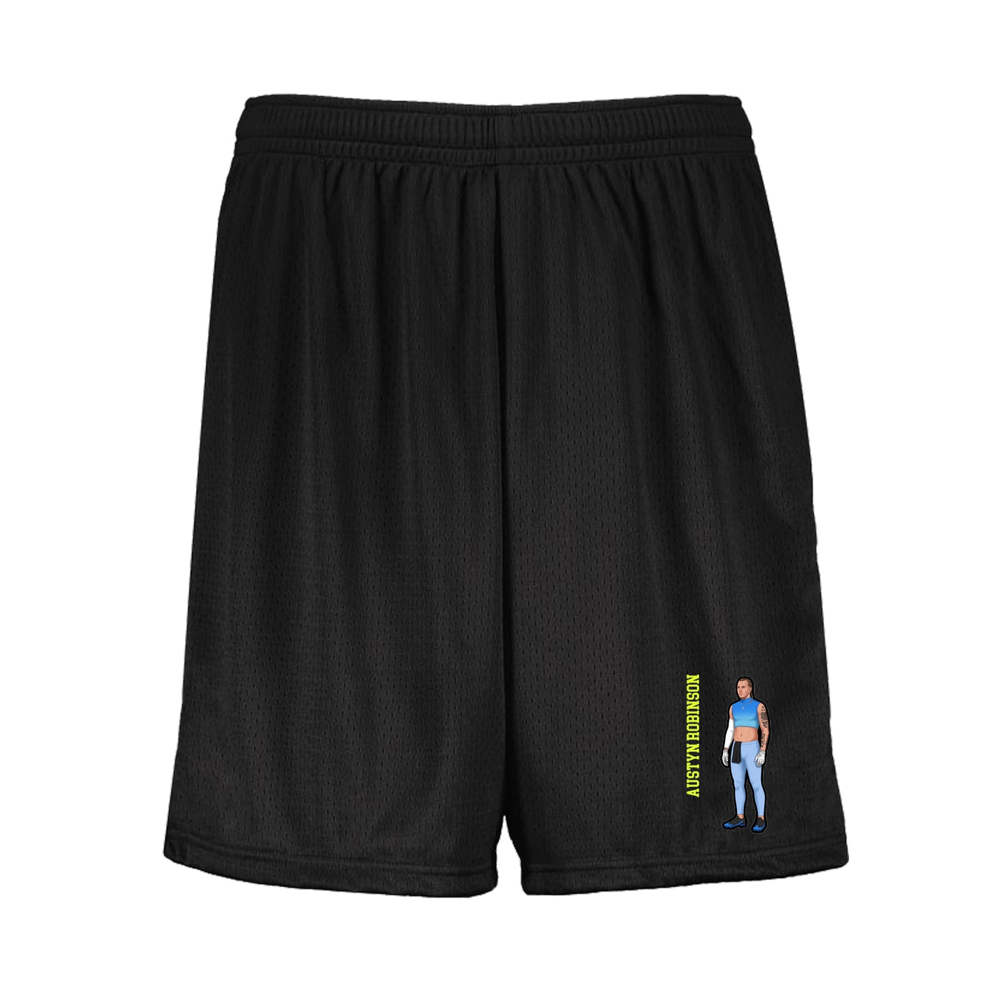 Shorts — Name Vertical in Black