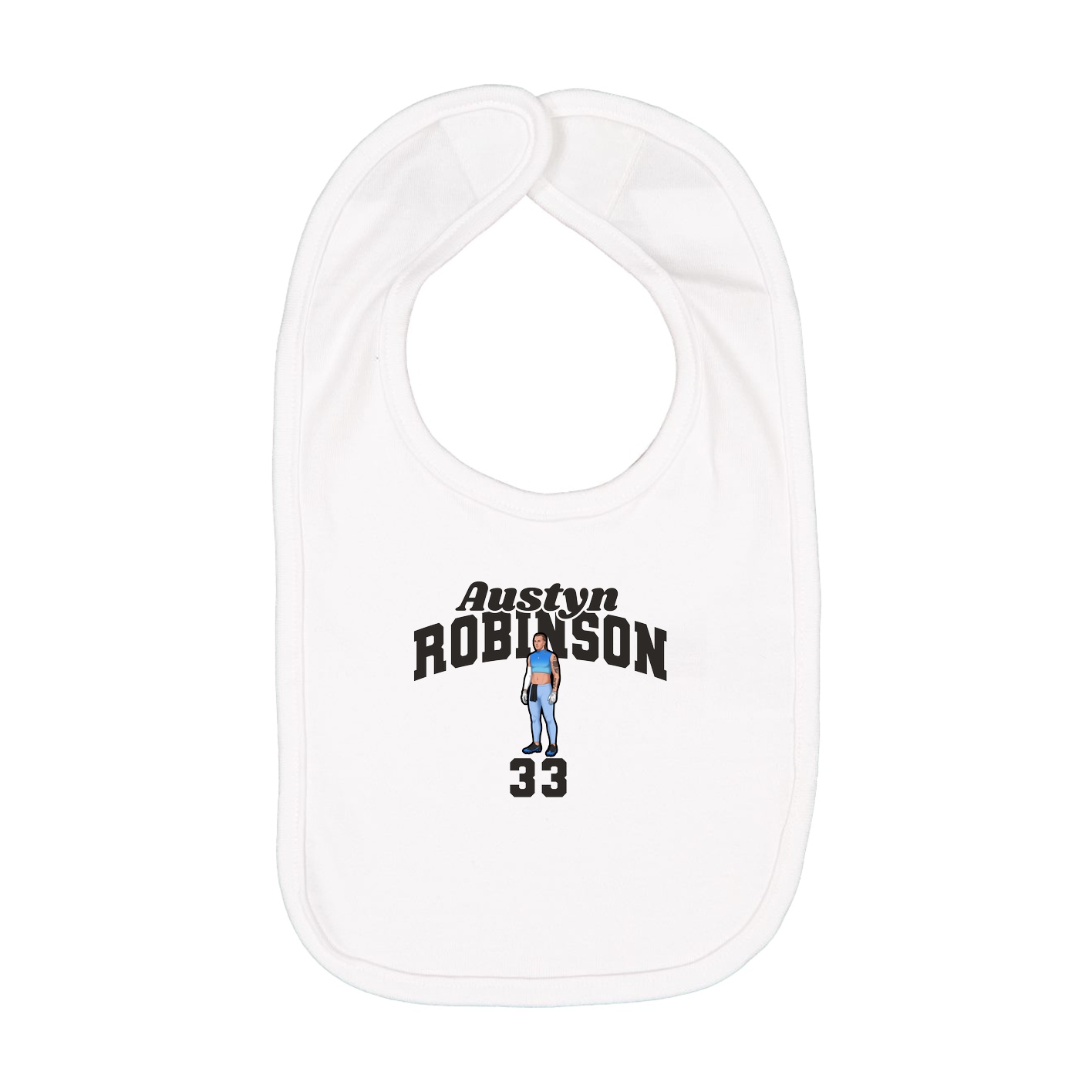Infant Bib — Signature Arch in White