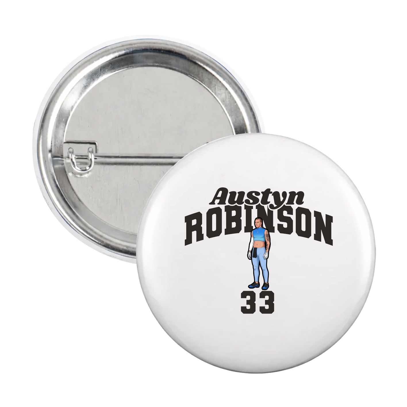 Game Day Button — Signature Arch in White