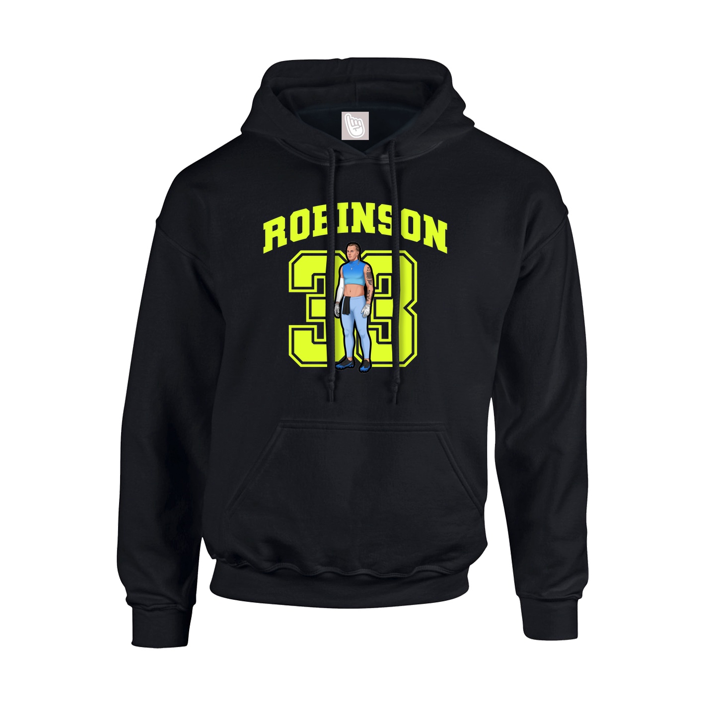 Youth Hoodie — Number in Black