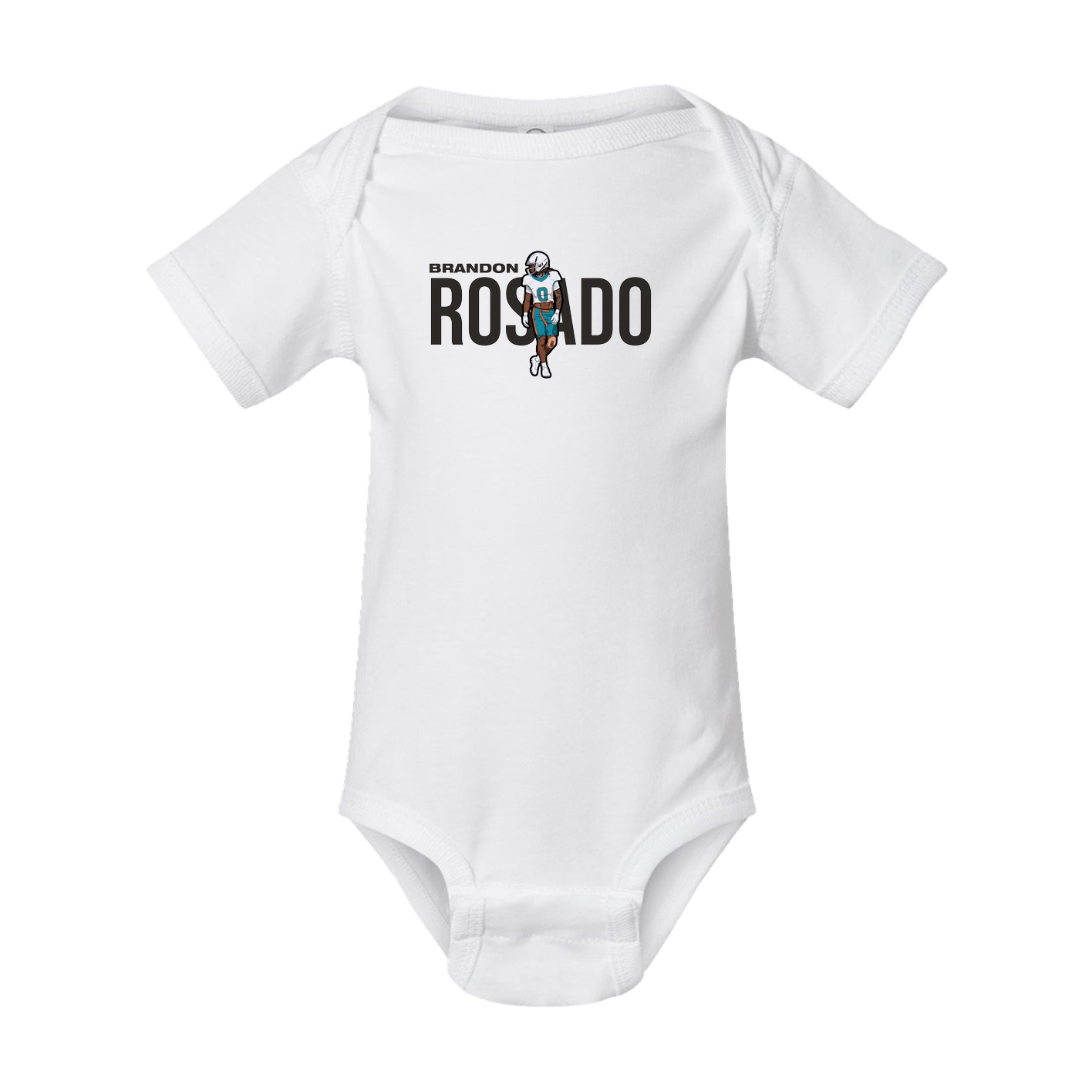 Baby Onesie — Player Name in White
