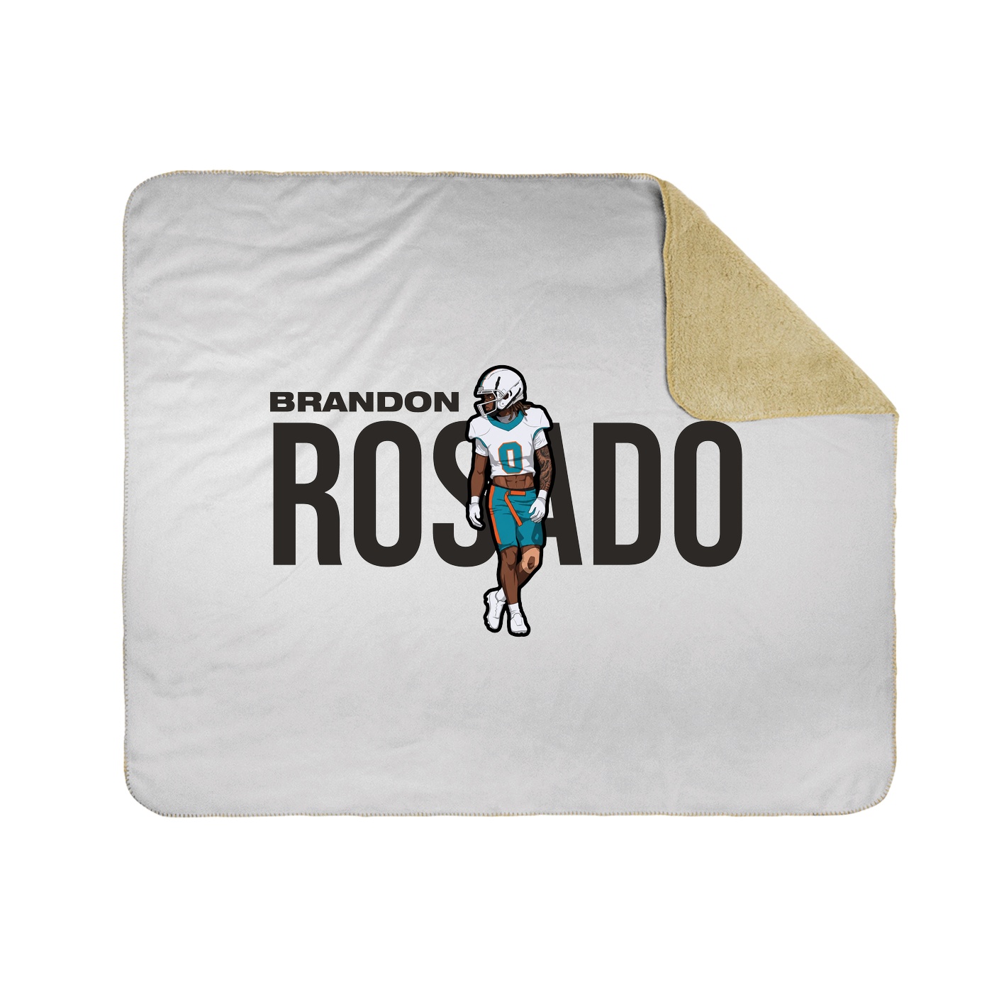 Throw Blanket — Player Name in White