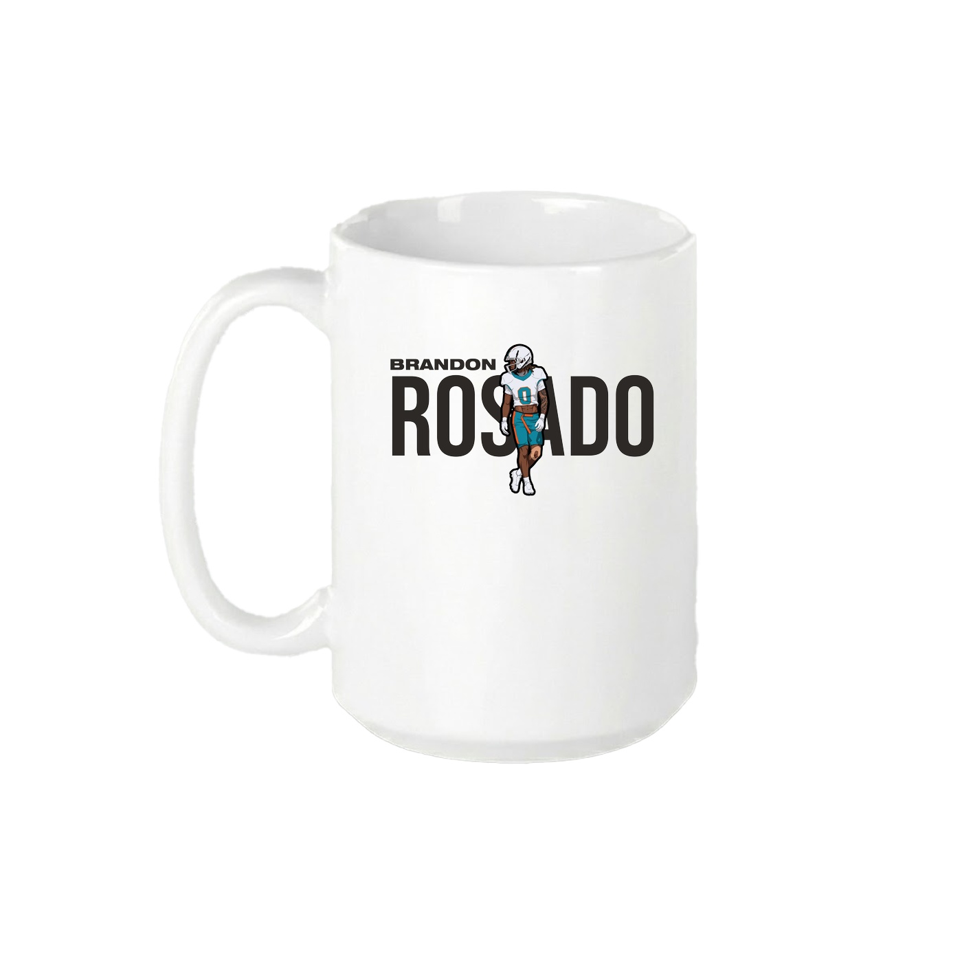 15oz Coffee Mug — Player Name in White