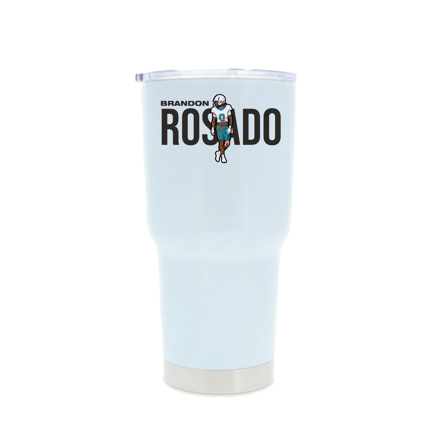 30oz Stainless Steel Tumbler — Player Name in White