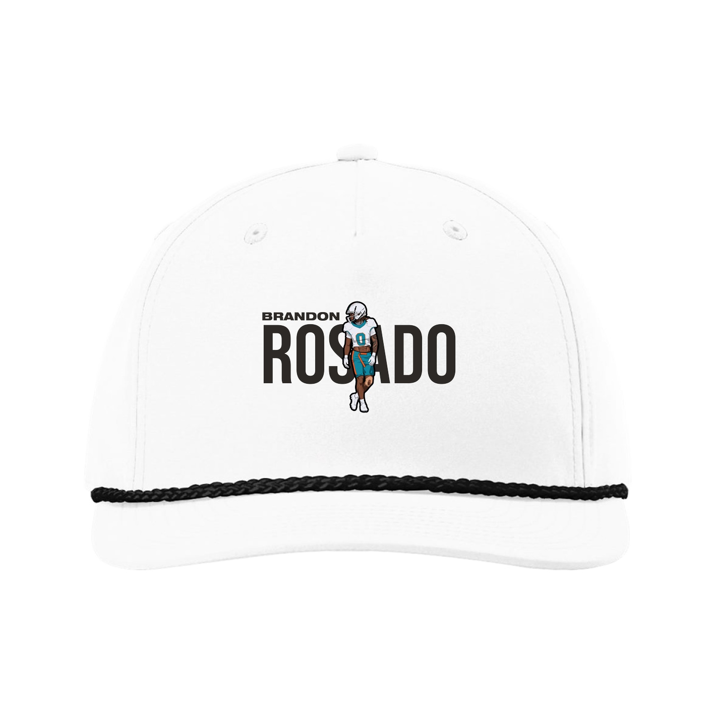 Five-Panel Classic Rope Cap — Player Name in White