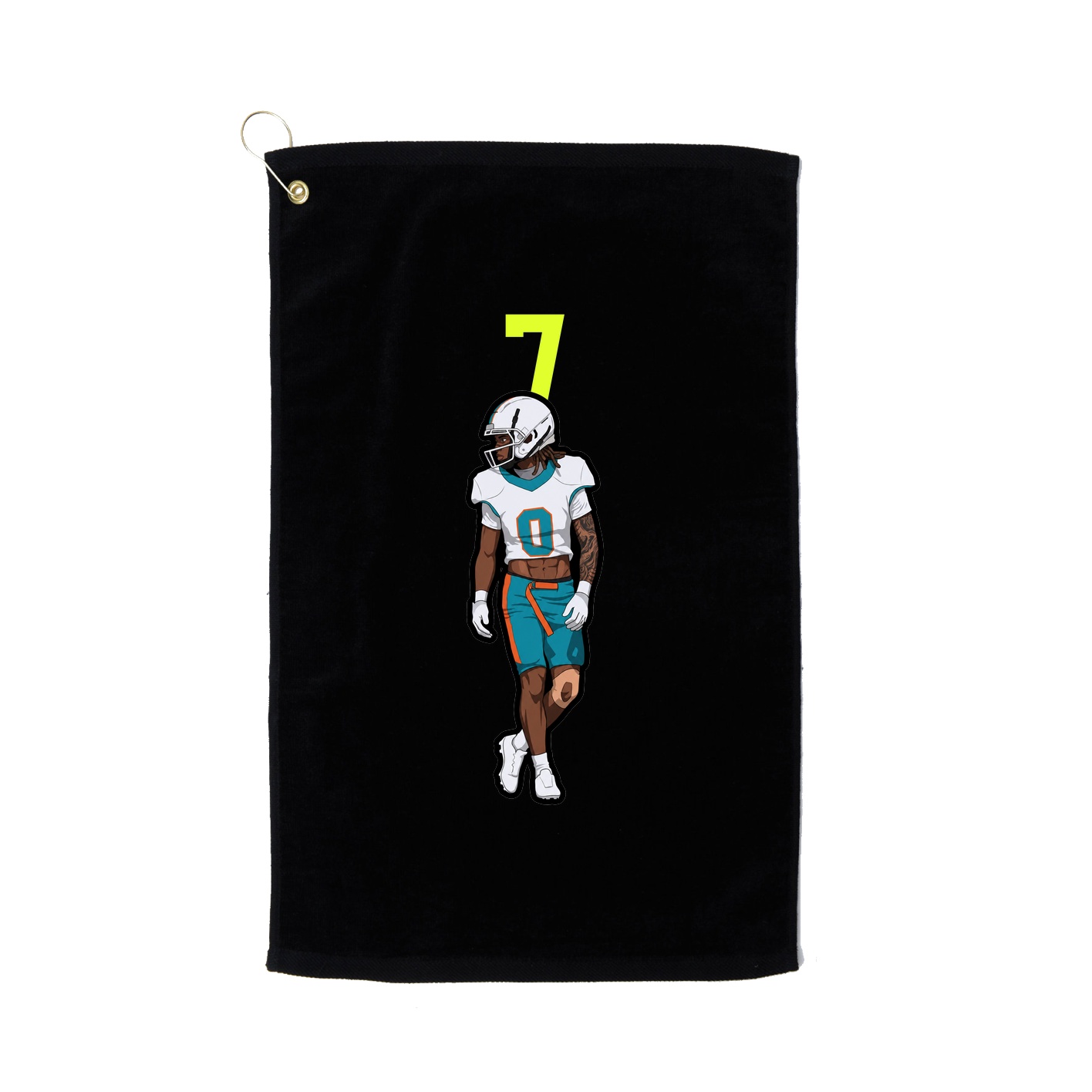 Golf Towel — Number Top in Black