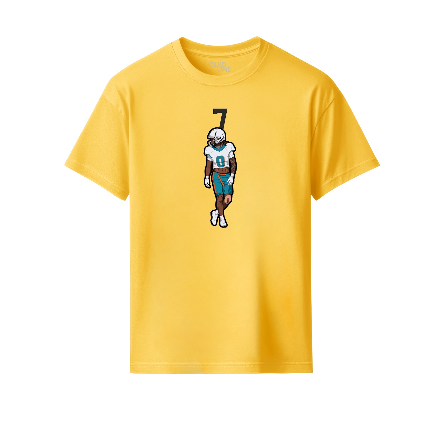Youth Tee — Number Top in Yellow