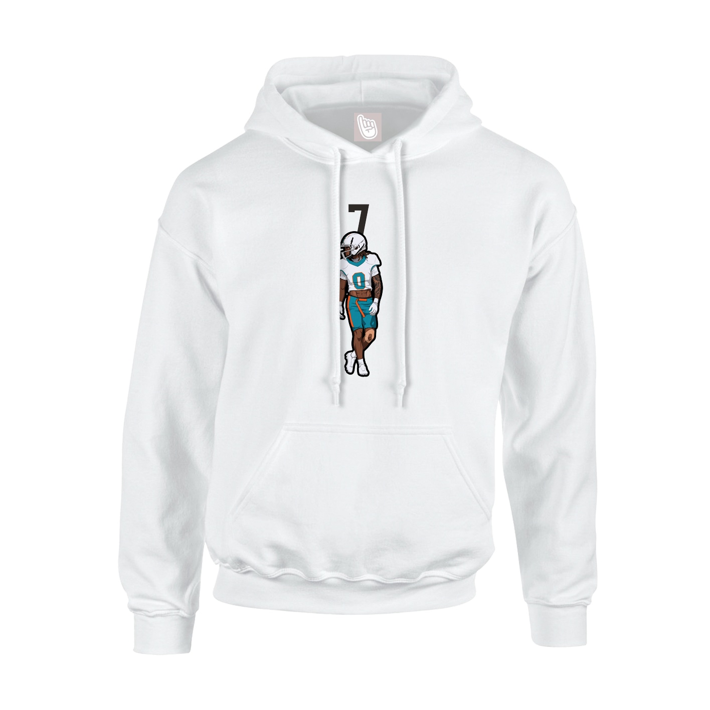 Hoodie — Number Top in White