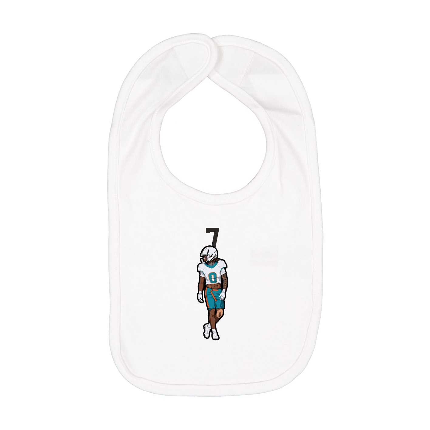 Infant Bib — Number Top in White