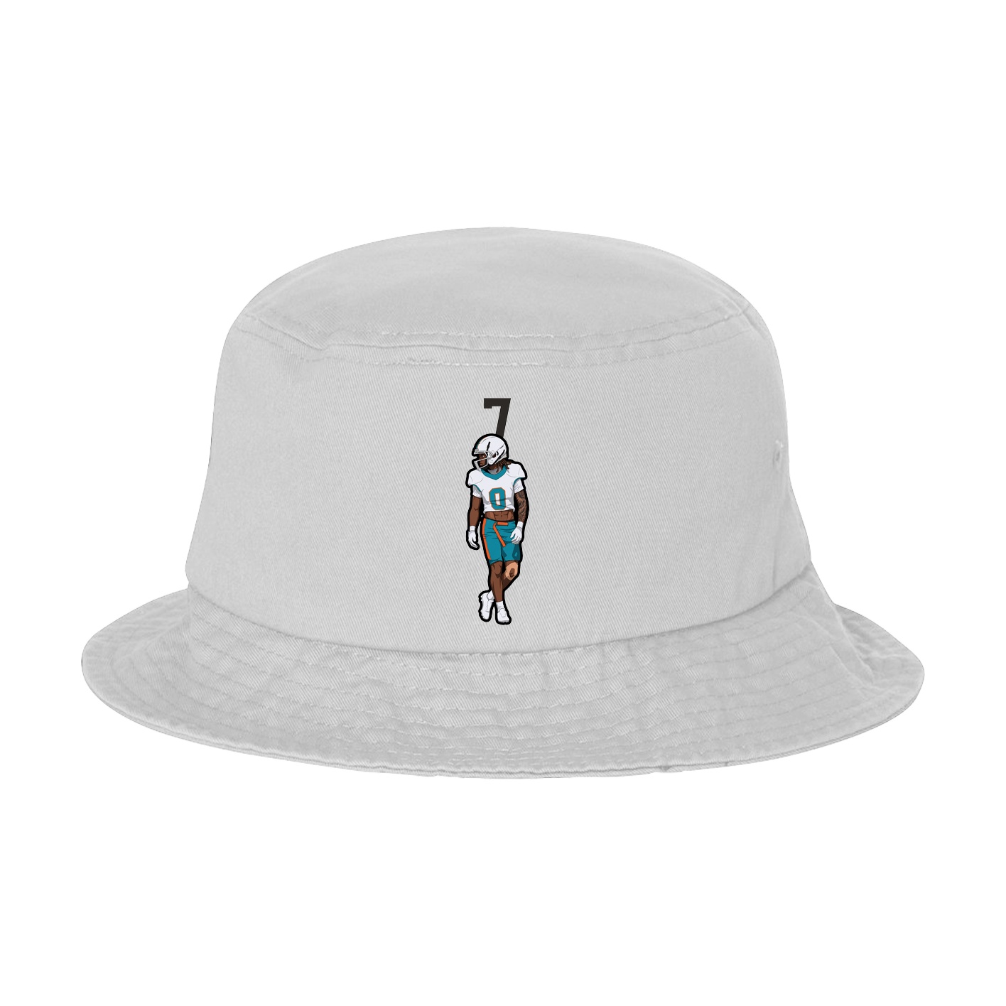 Bucket Cap — Number Top in White