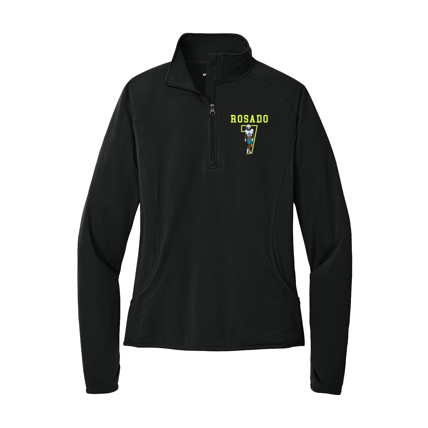 Women's Q-Zip Pullover — Shirsey in Black