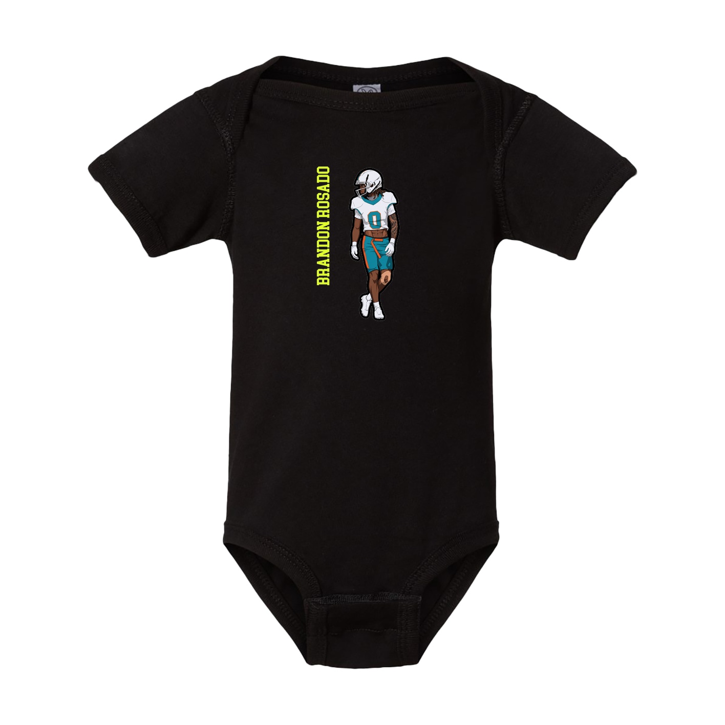 Baby Onesie — Name Vertical in Black