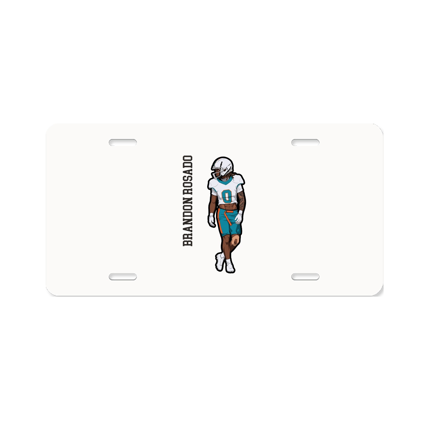 License Plate — Name Vertical in Classic