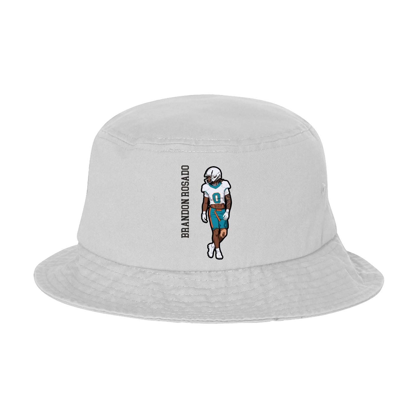 Bucket Cap — Name Vertical in White