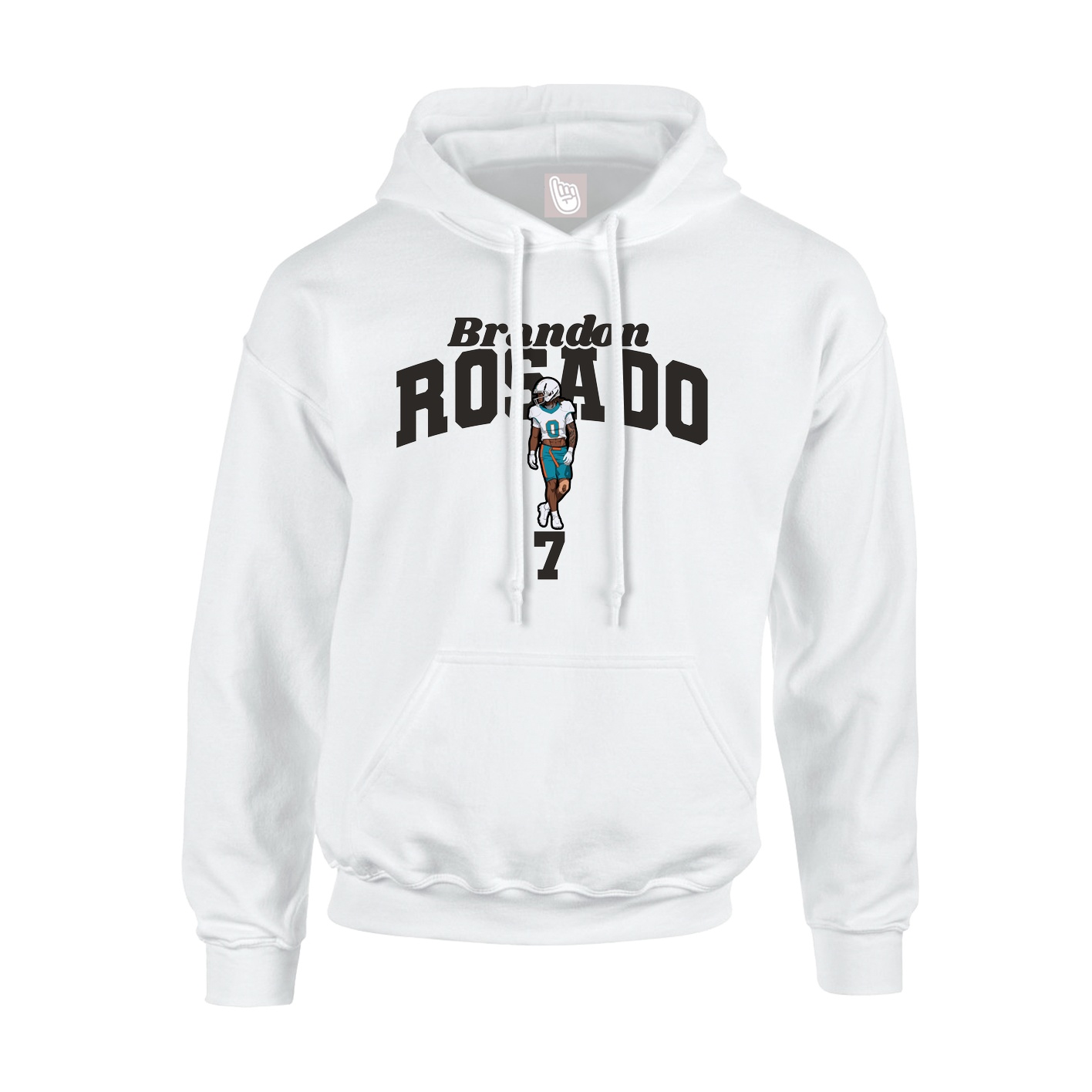 Hoodie — Signature Arch in White