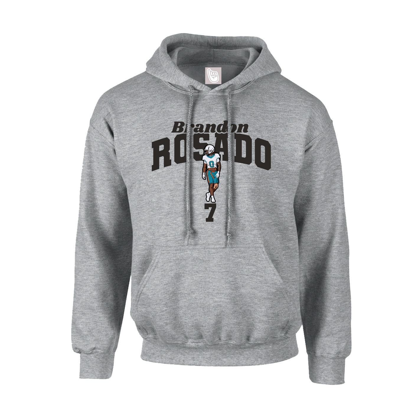 Youth Hoodie — Signature Arch in Grey