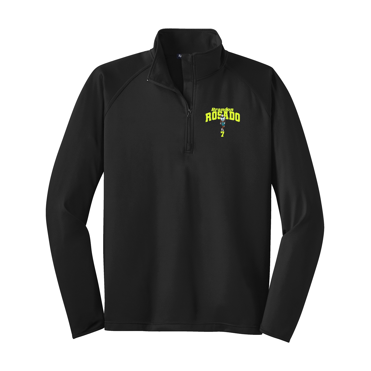 Q-Zip Pullover — Signature Arch in Black