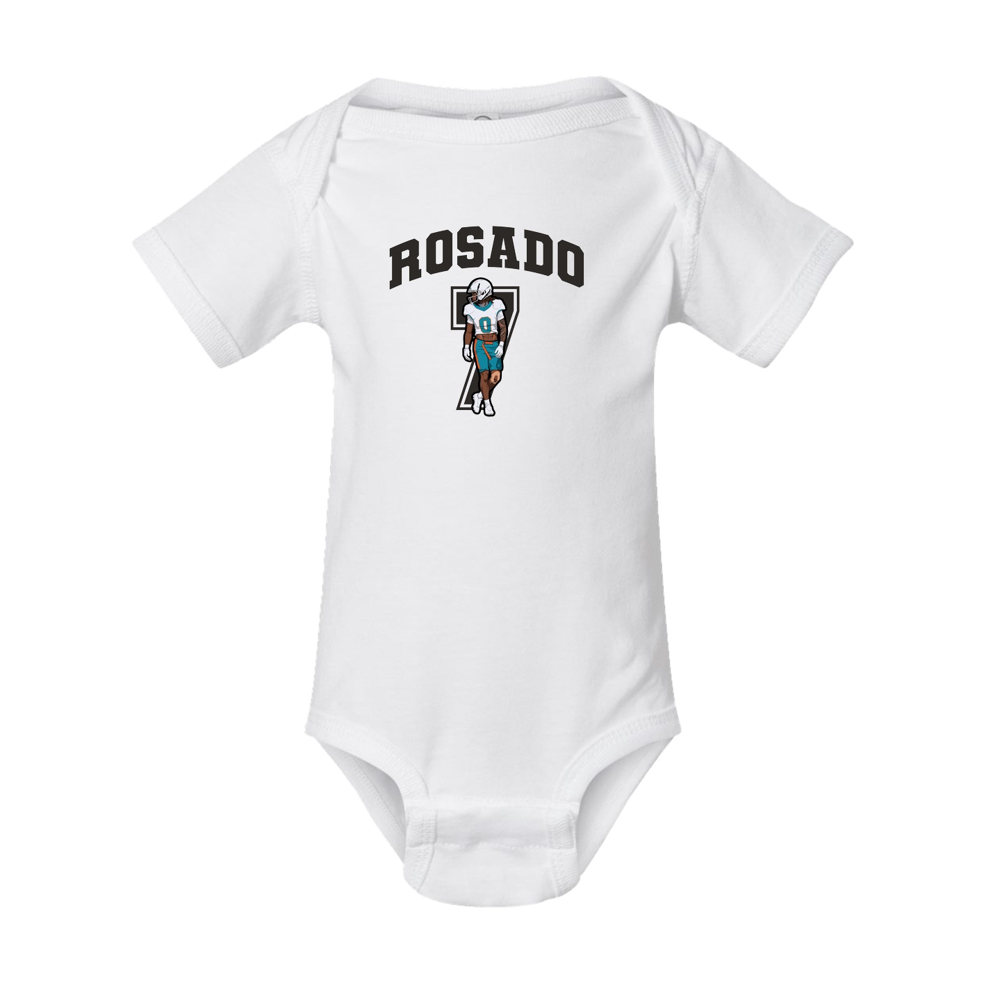 Baby Onesie — Number in White