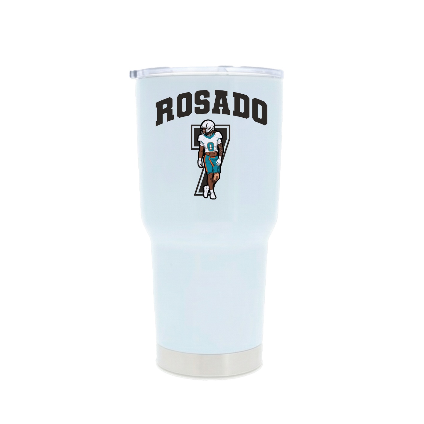 30oz Stainless Steel Tumbler — Number in White