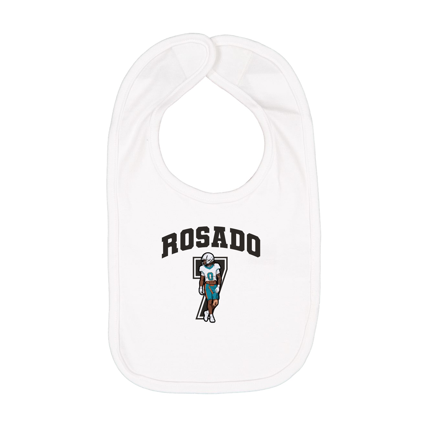 Infant Bib — Number in White