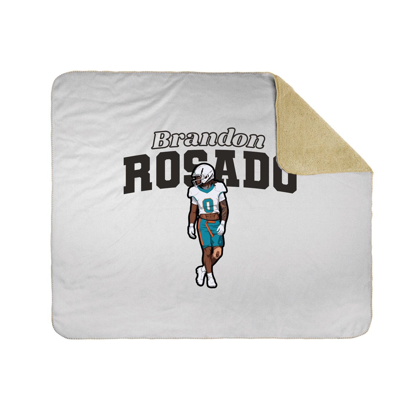 Throw Blanket — Name Arch in White