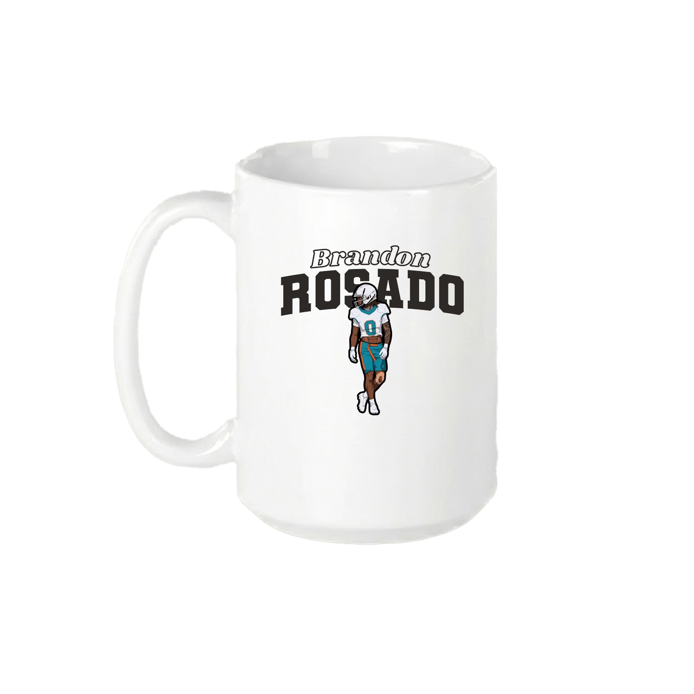 15oz Coffee Mug — Name Arch in White