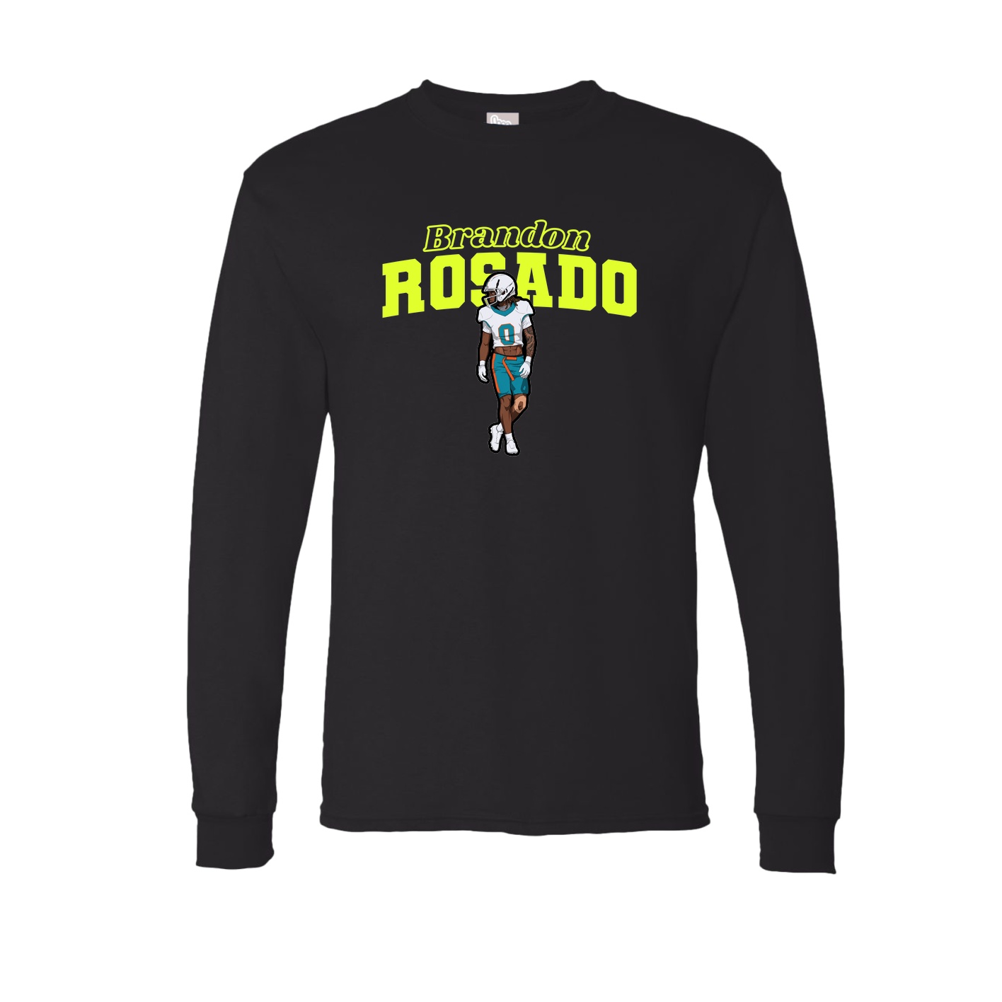 Long Sleeve Tee — Name Arch in Black