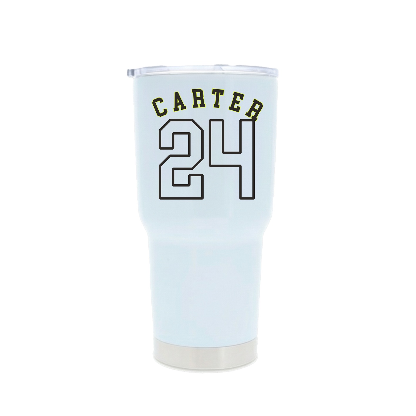 30oz Stainless Steel Tumbler — Shirsey Arch in White