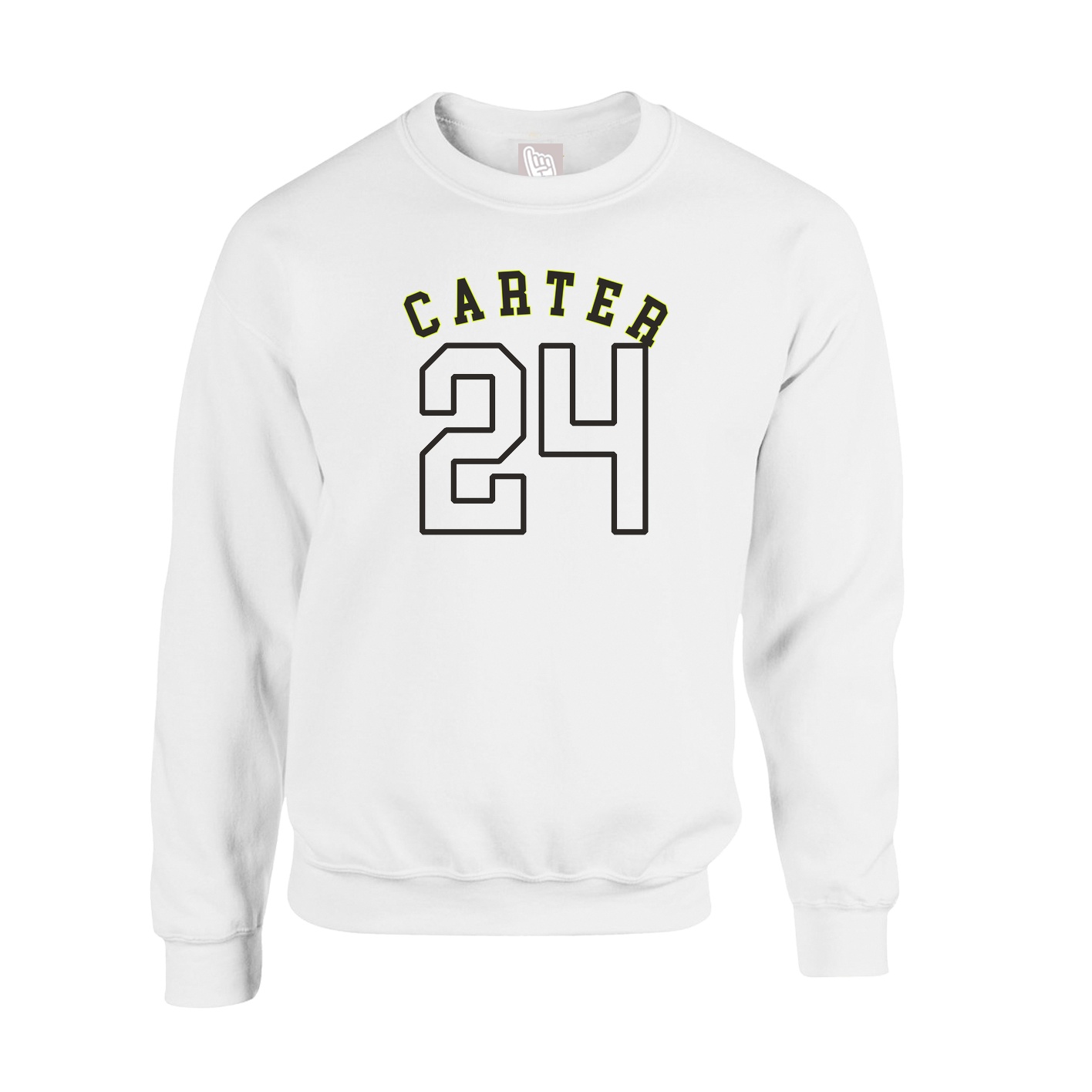 Fleece Crew — Shirsey Arch in White