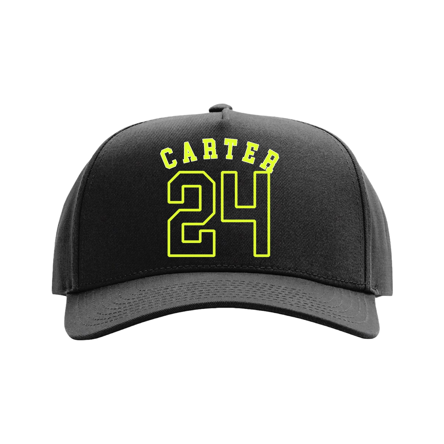 Full Fabric Five-Panel Champ Cap — Shirsey Arch in Black