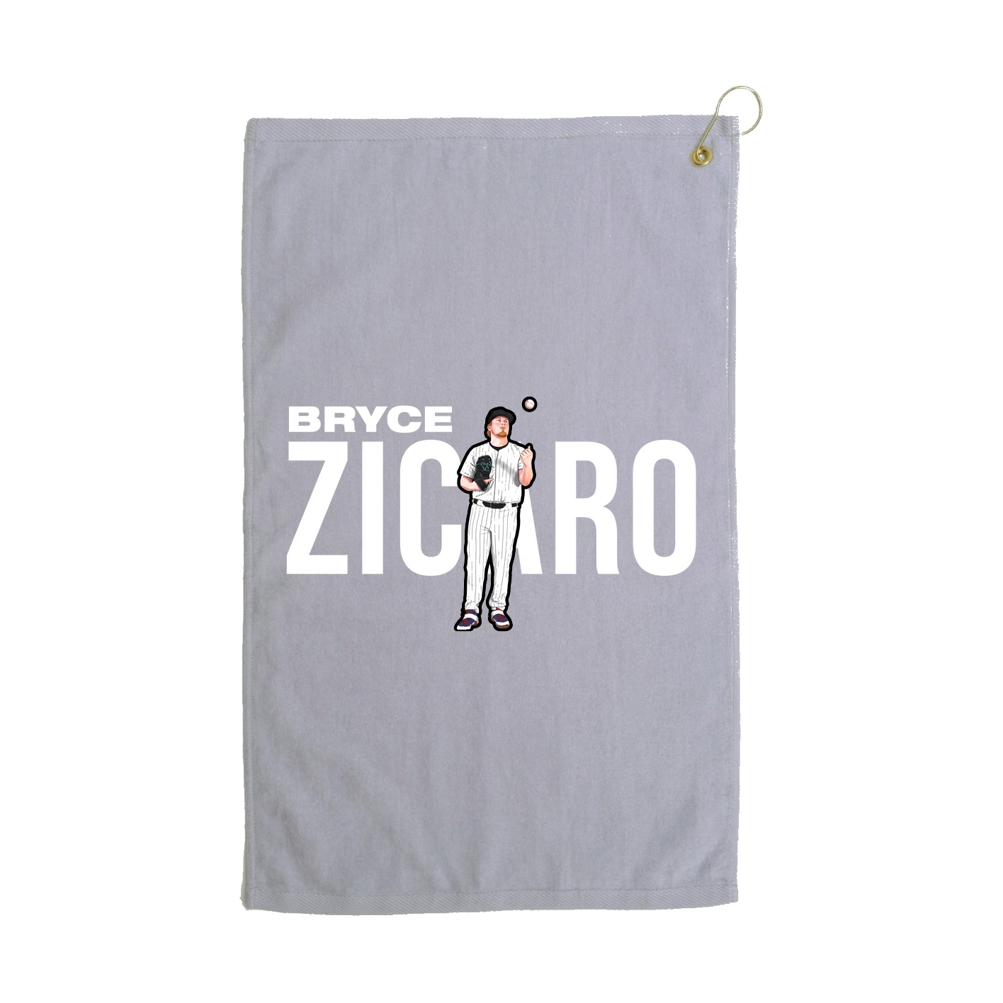 Golf Towel — Player Name in Grey