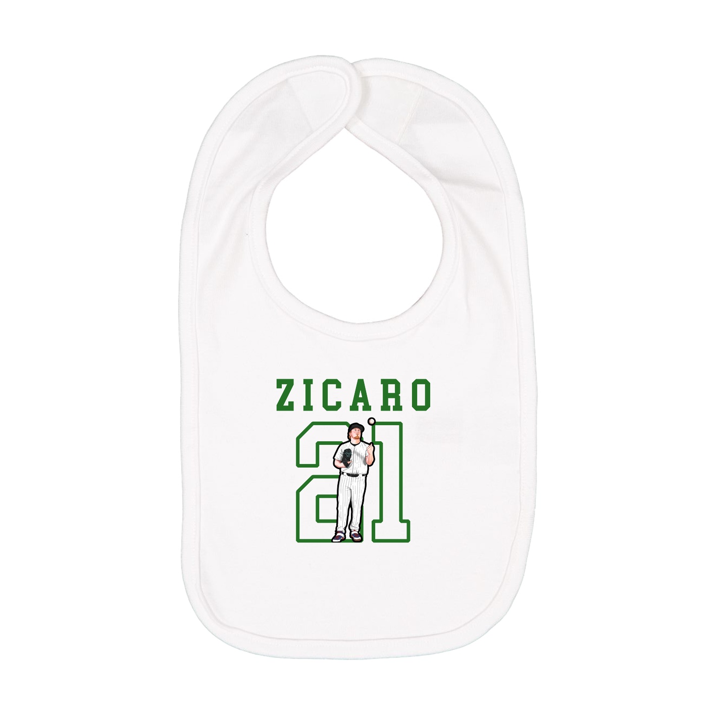 Infant Bib — Shirsey in White