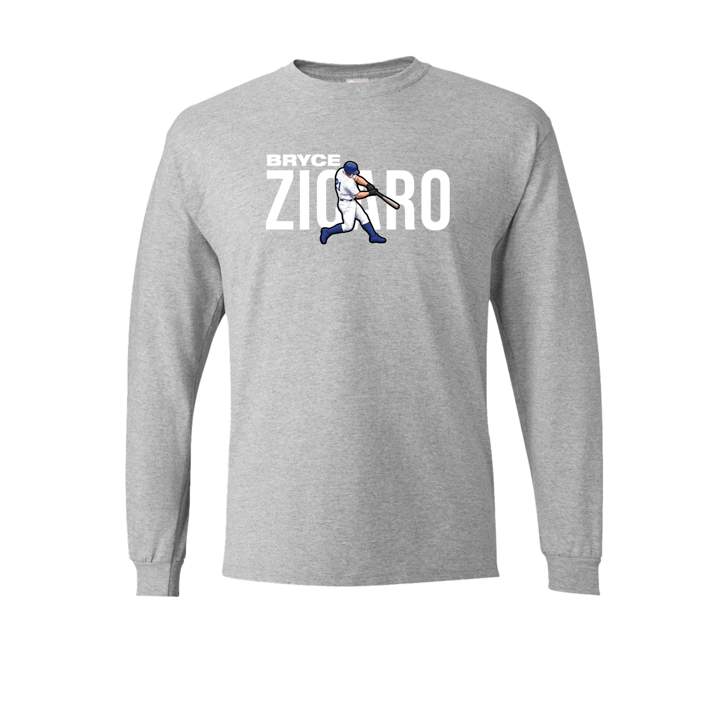 Long Sleeve Tee — Player Name in Grey