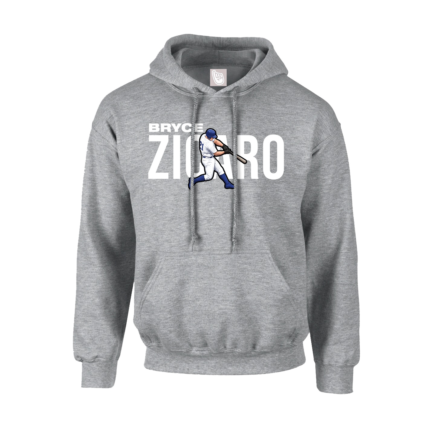 Hoodie — Player Name in Grey