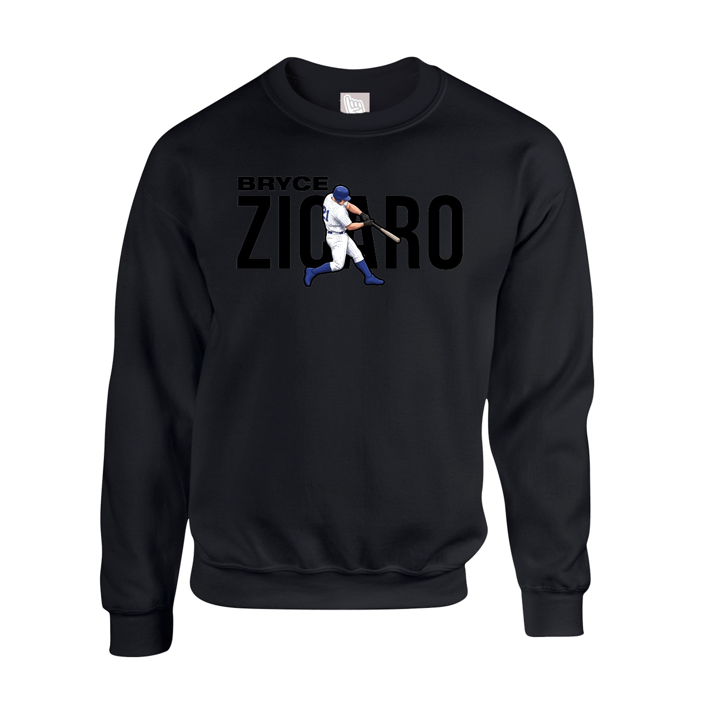 Fleece Crew — Player Name in Black