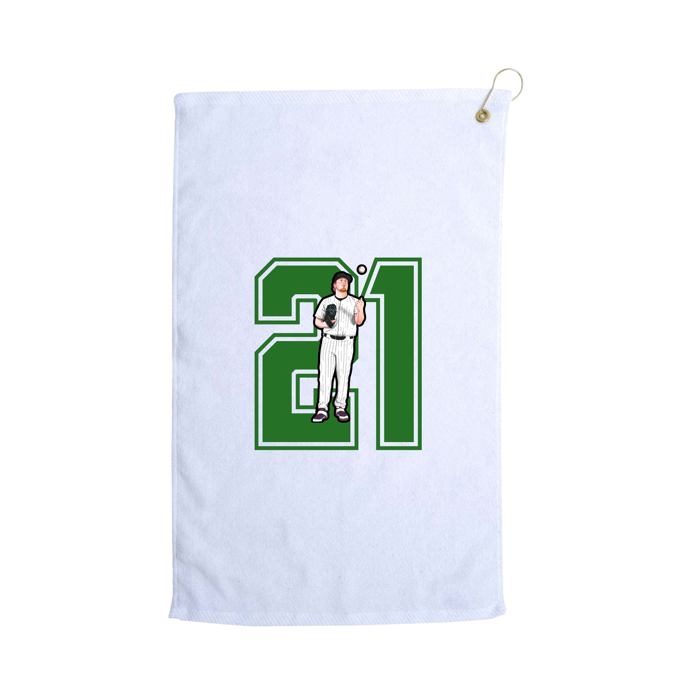 Golf Towel — Number in White