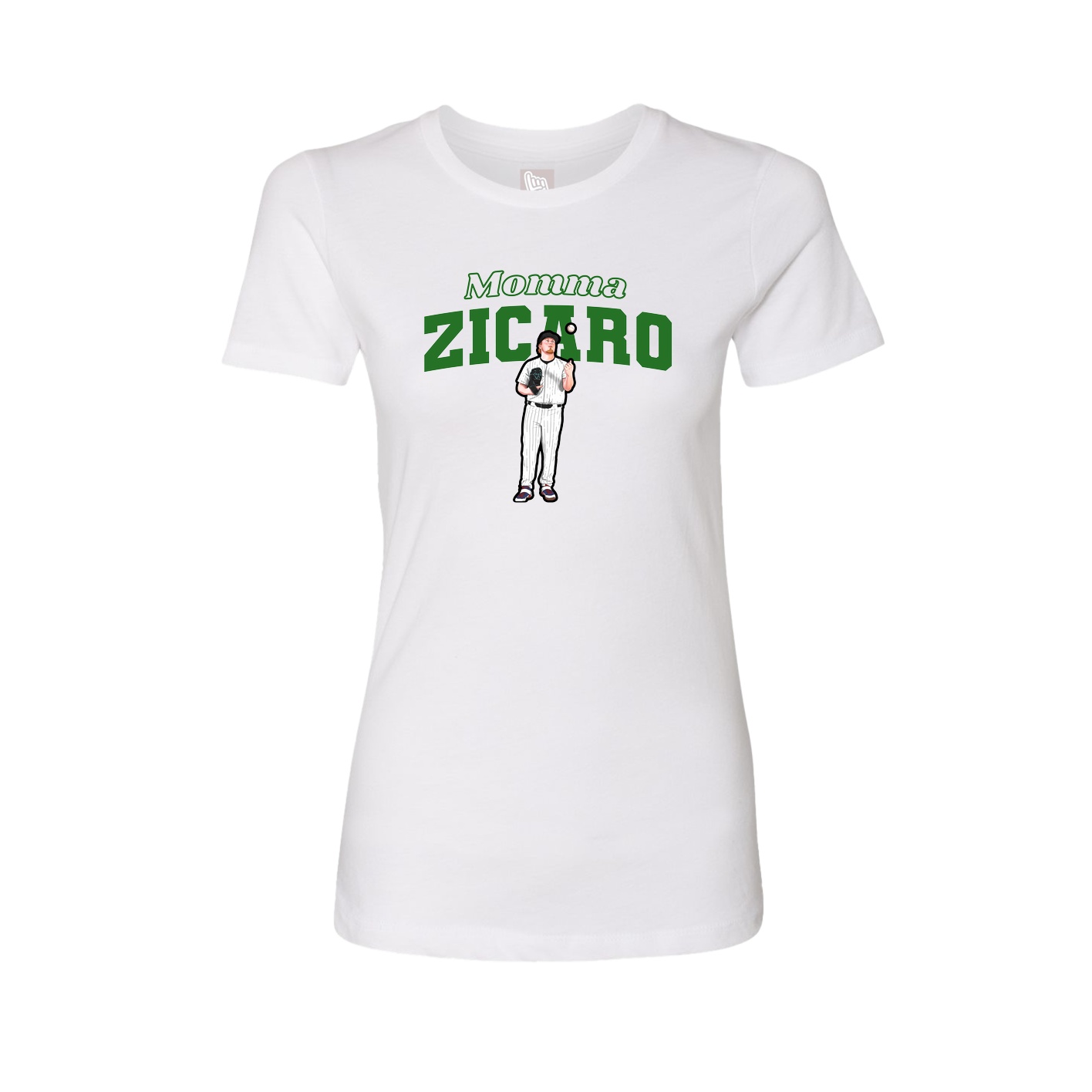 Womens Tee — Mothers Day Block in White