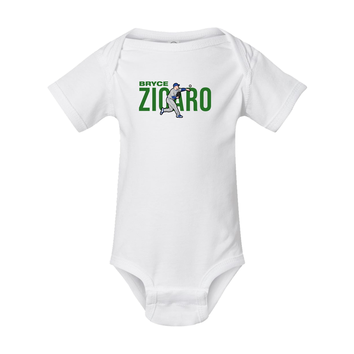 Baby Onesie — Player Name in White