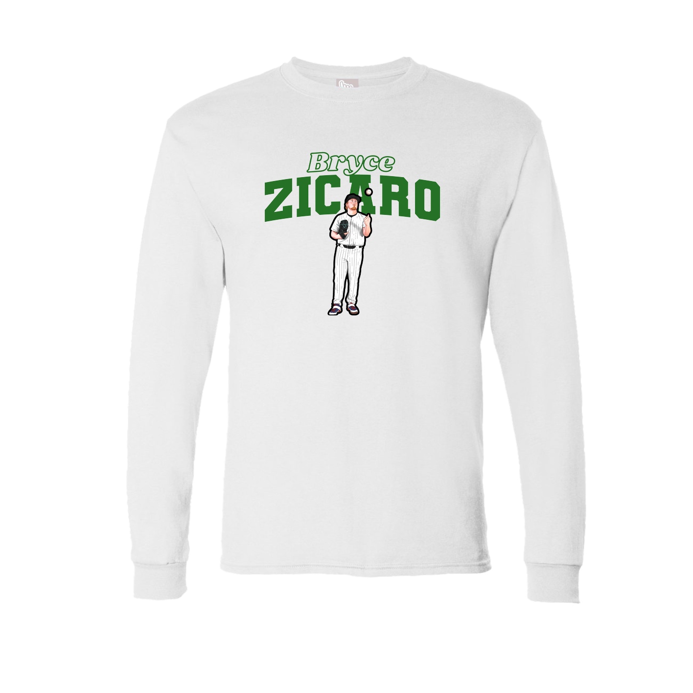 Long Sleeve Tee — Name Arch in White