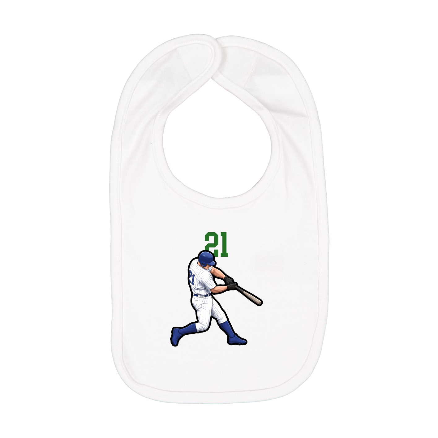 Infant Bib — Number Top in White