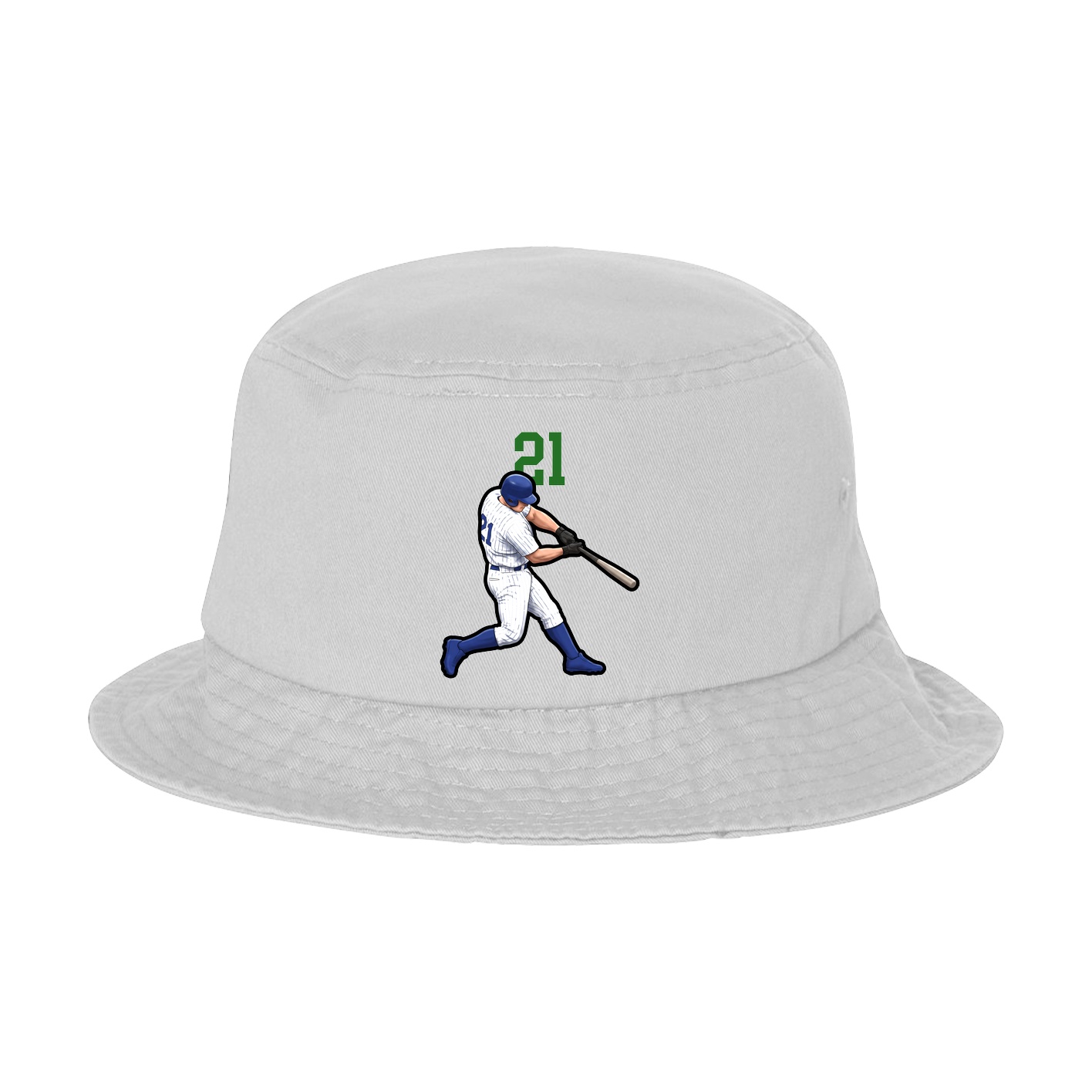Bucket Cap — Number Top in White