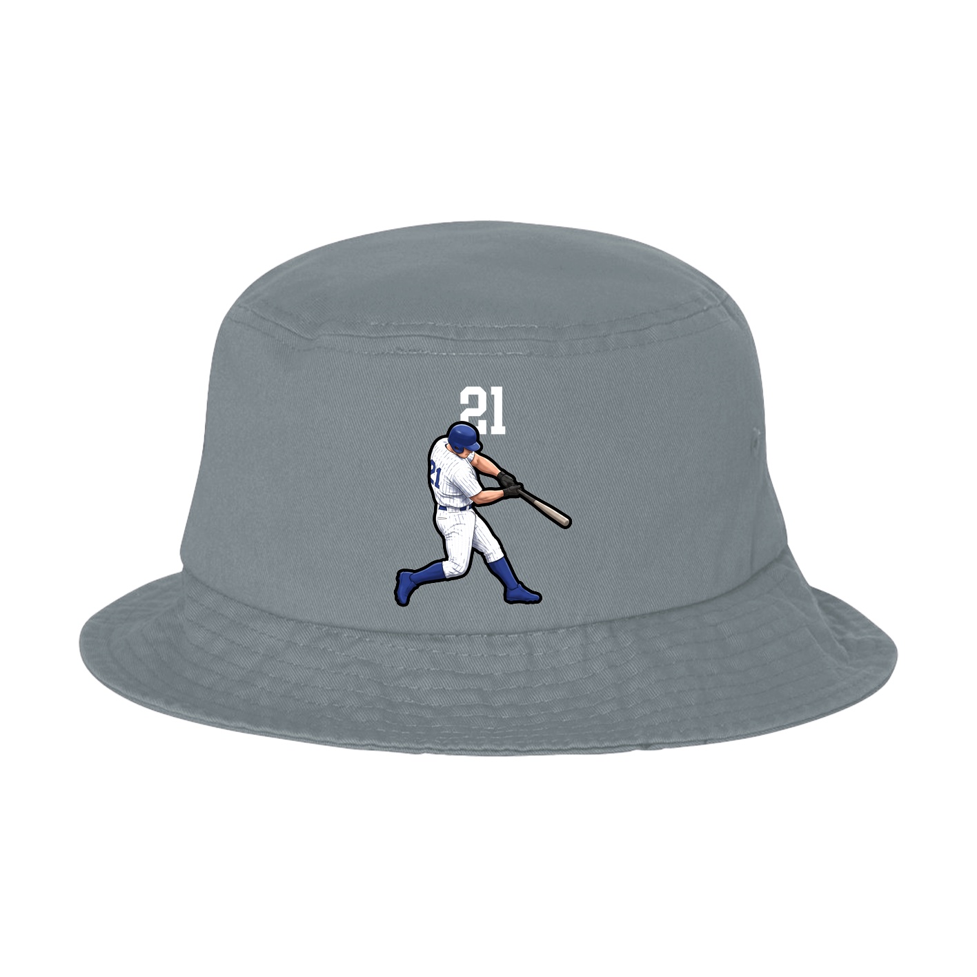 Bucket Cap — Number Top in Grey