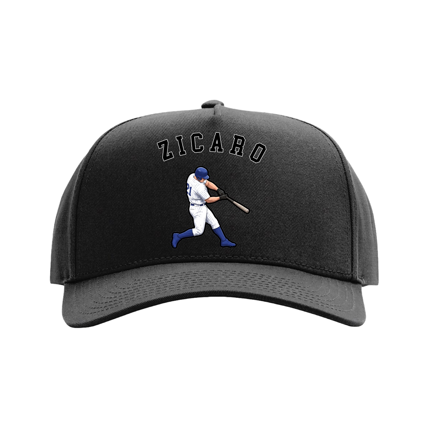 Full Fabric Five-Panel Champ Cap — Shirsey Arch in Black