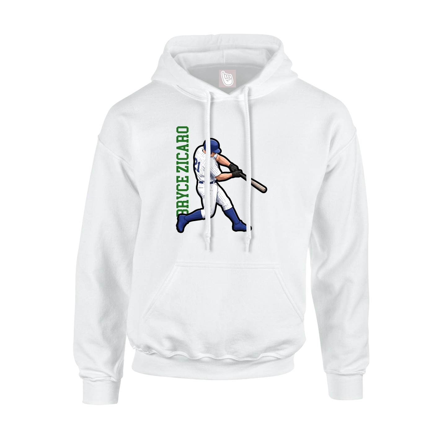 Hoodie — Name Vertical in White