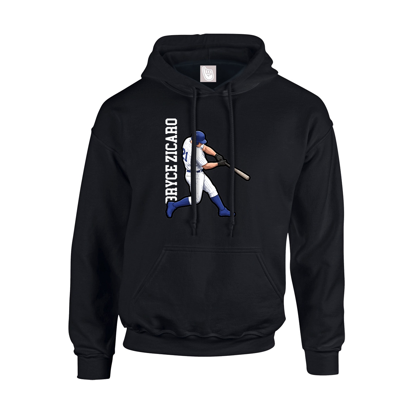 Youth Hoodie — Name Vertical in Black