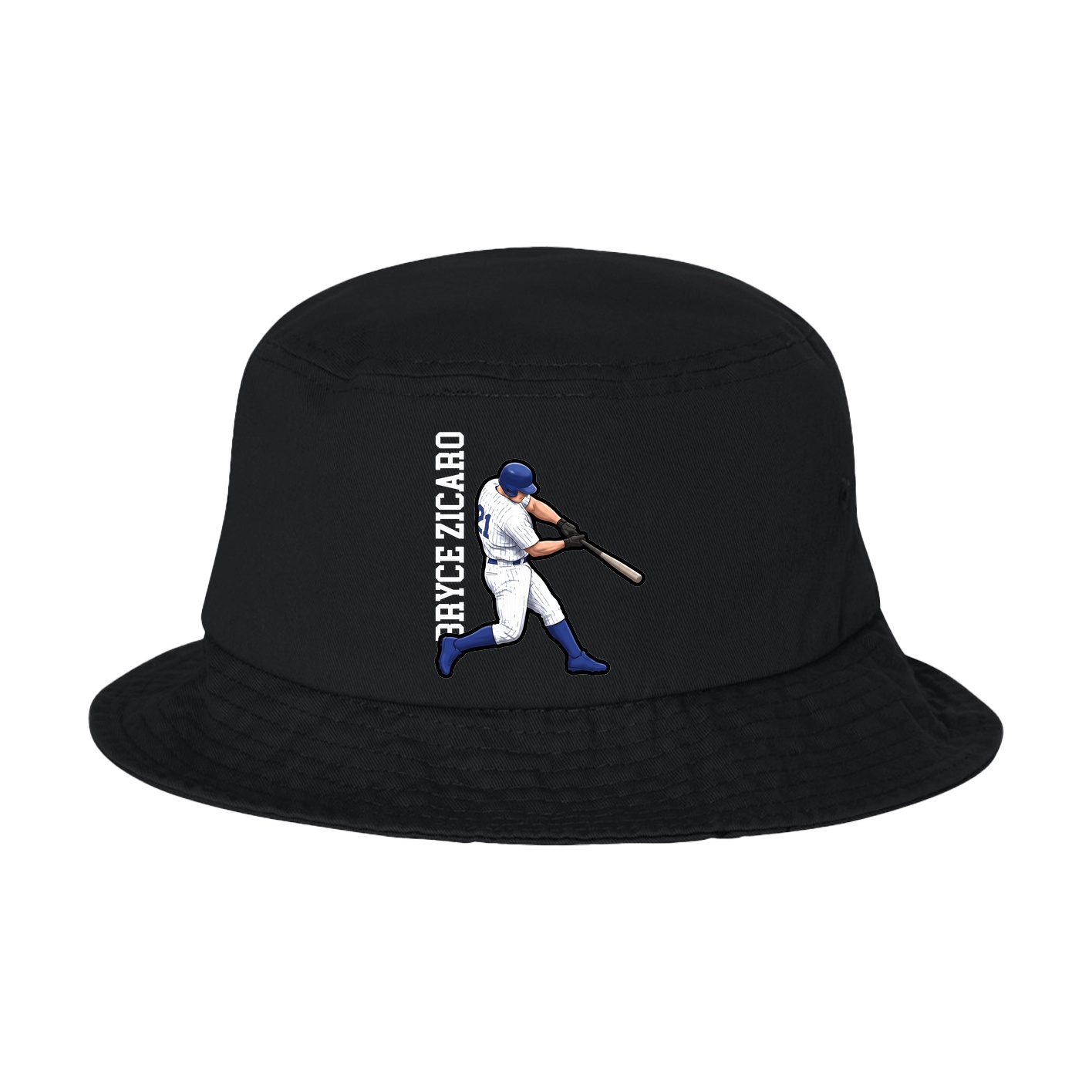 Bucket Cap — Name Vertical in Black