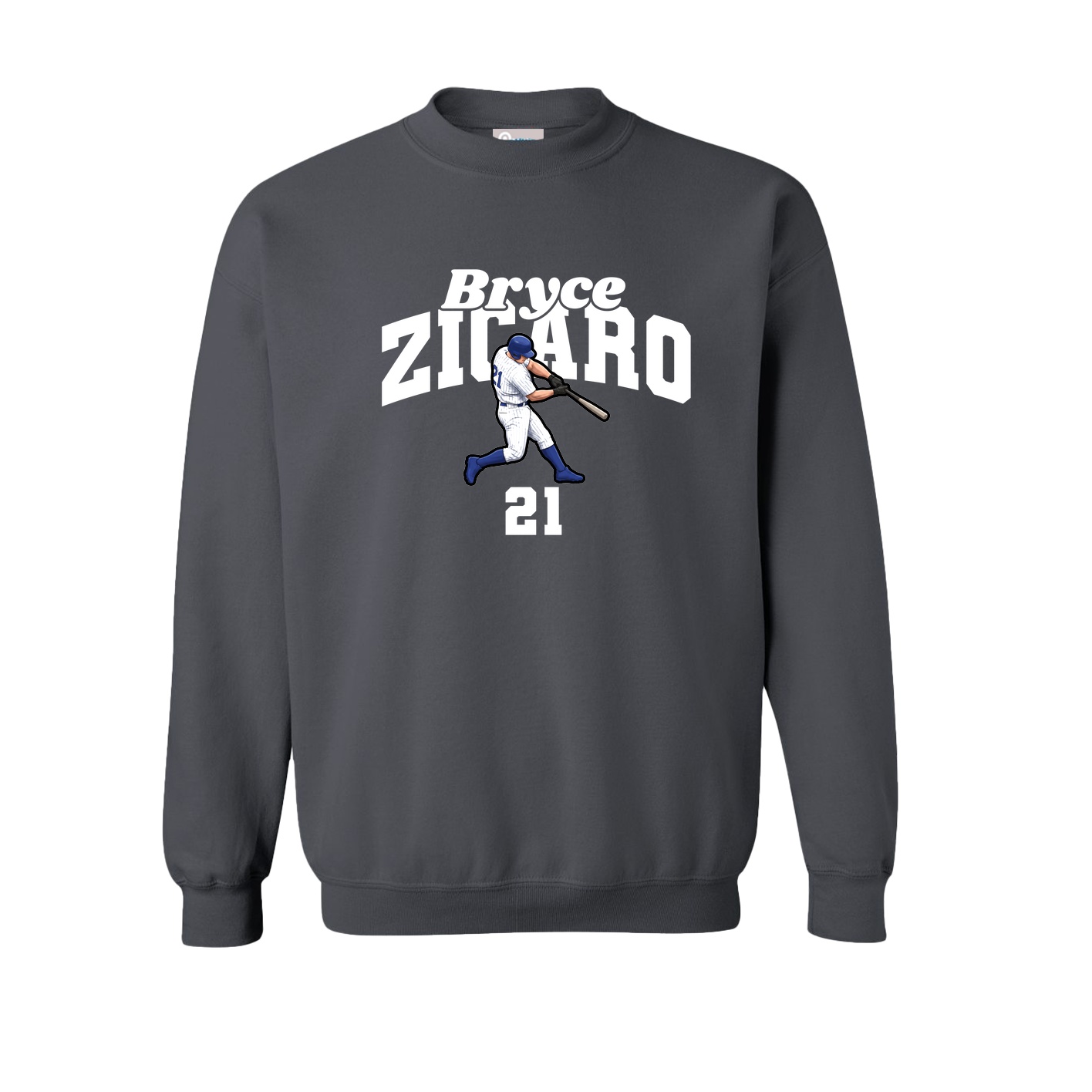 Fleece Crew — Signature Arch in Grey