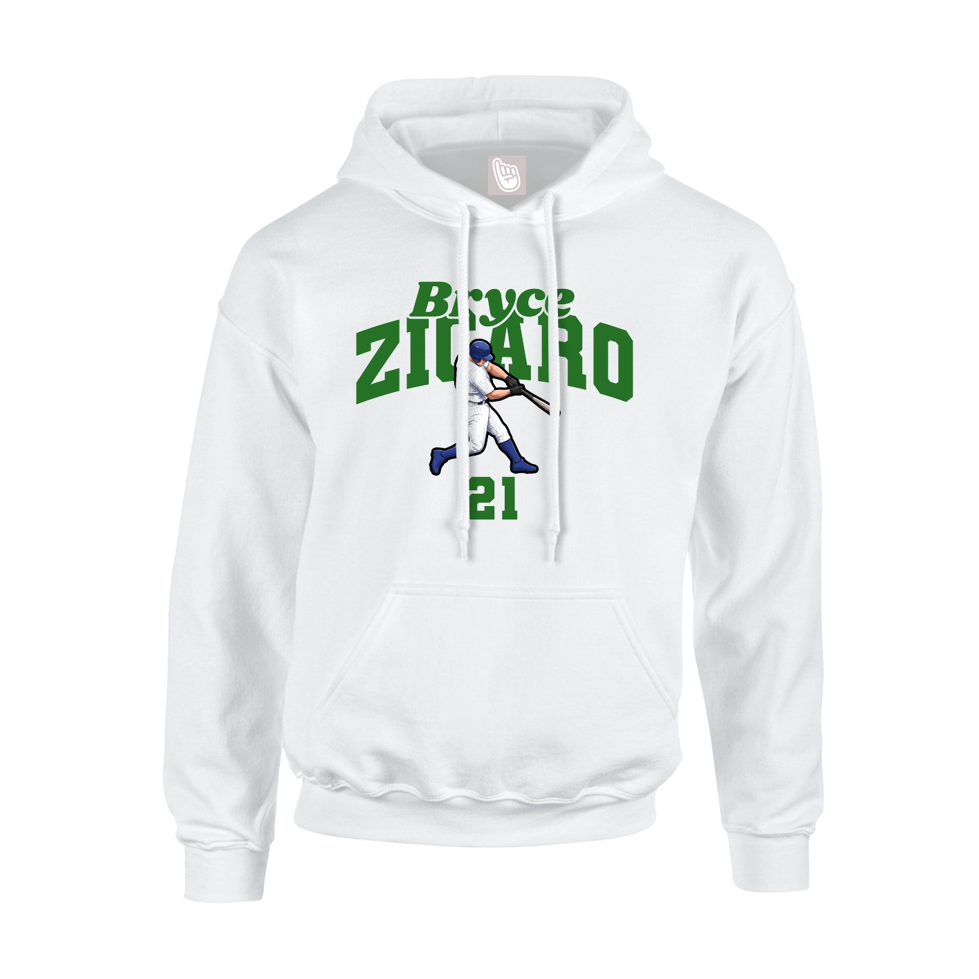 Youth Hoodie — Signature Arch in White