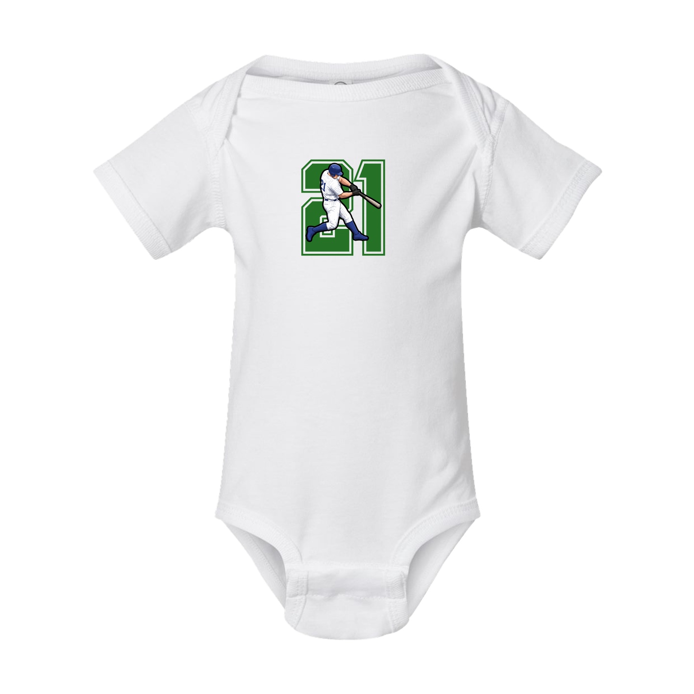 Baby Onesie — Number in White